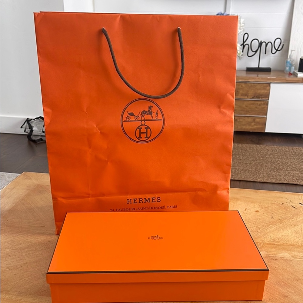 Hermès Orange Gift Box and Bag